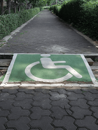 Fasilitas untuk penyandang Disabilitas - Jalur penghubung disabilitas antar gedung